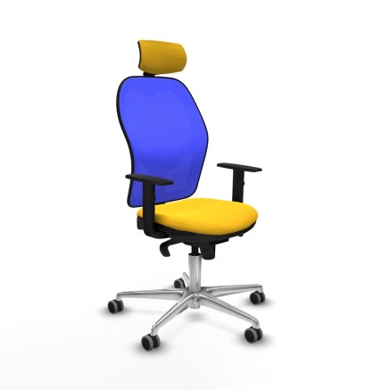 Chaise de Bureau avec Appui-tête Piqueras y Crespo 1D086G2 Jaune