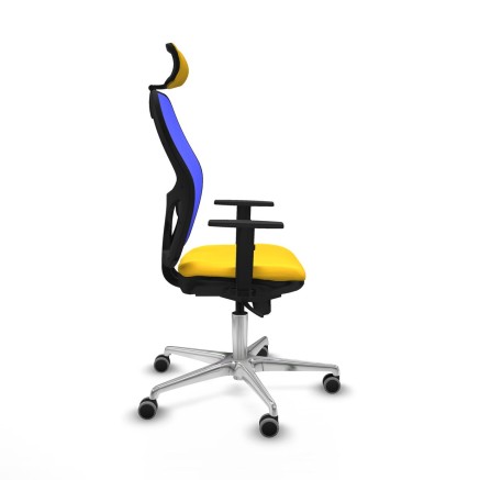 Chaise de Bureau avec Appui-tête Piqueras y Crespo 1D086G2 Jaune 2