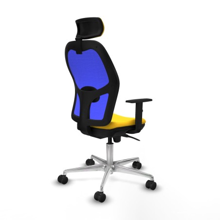 Sedia Ufficio con Poggiatesta Piqueras y Crespo 1D086N2 Giallo
