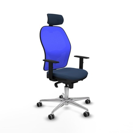 Bürostuhl mit Kopfstütze Piqueras y Crespo 1D086G2 Marineblau