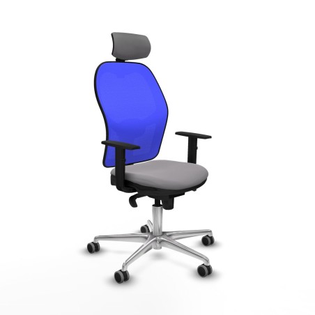Sedia Ufficio con Poggiatesta Piqueras y Crespo 1D086G2 Grigio