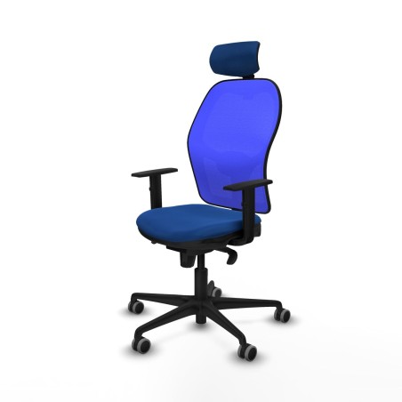 Sedia Ufficio con Poggiatesta Piqueras y Crespo 1D036G2 Azzurro