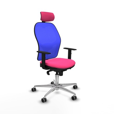 Sedia Ufficio con Poggiatesta Piqueras y Crespo 1D086G2 Rosa