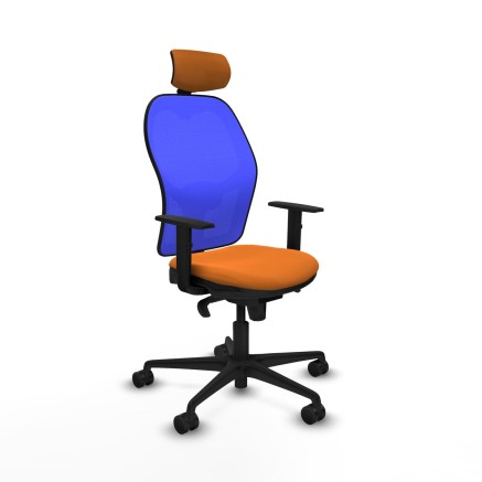 Sedia Ufficio con Poggiatesta Piqueras y Crespo 1D036N2 Arancio