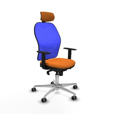 Office Chair with Headrest Piqueras y Crespo 1D086G2 Orange