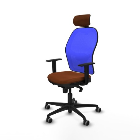 Bürostuhl mit Kopfstütze Piqueras y Crespo 1D036G2 Blau Braun