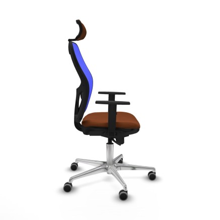 Chaise de Bureau avec Appui-tête Piqueras y Crespo 1D086G2 Bleu Marro 2