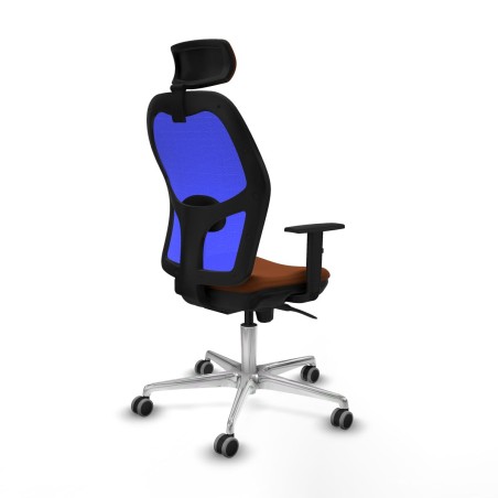 Office Chair with Headrest Piqueras y Crespo 1D086G2 Blue Brown