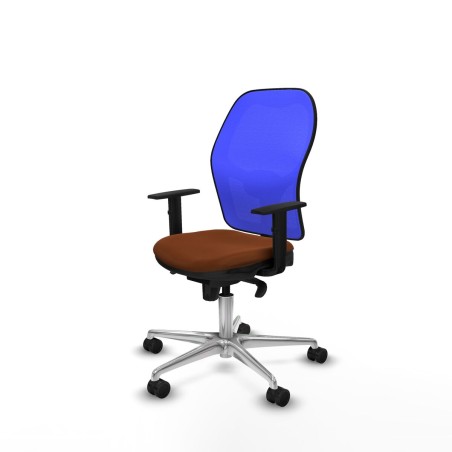 Chaise de Bureau Piqueras y Crespo 1D086N0 Bleu Marron