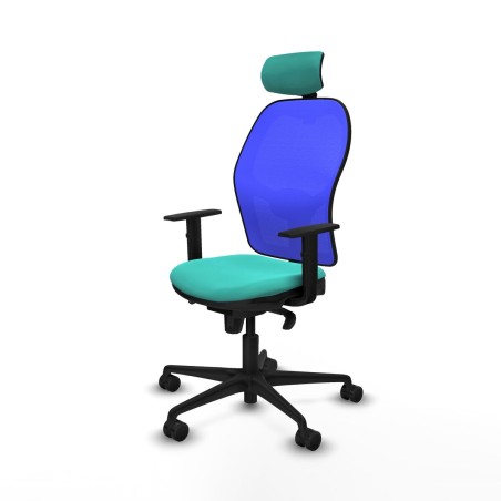 Sedia Ufficio con Poggiatesta Piqueras y Crespo 1D036N2 Turchese