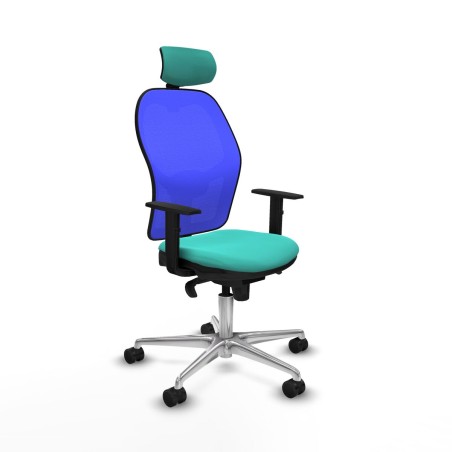 Chaise de Bureau avec Appui-tête Piqueras y Crespo 1D086N2 Turquoise