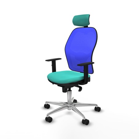 Chaise de Bureau avec Appui-tête Piqueras y Crespo 1D086N2 Turquoise