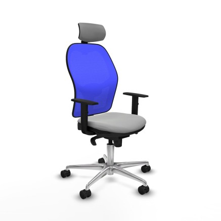 Sedia Ufficio con Poggiatesta Piqueras y Crespo 1D086N2 Grigio chiaro