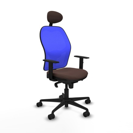 Bürostuhl mit Kopfstütze Jorquera Piqueras y Crespo 1D036N1 Blau Dun