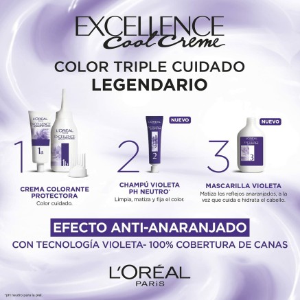 Dauerhafte Creme-Coloration L'Oreal Make Up Excellence Cool Creme Inte 2