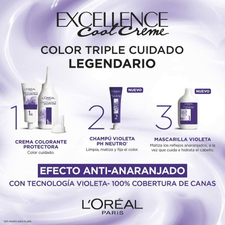 Tintura Permanente in Crema L'Oreal Make Up Excellence Cool Creme Inte