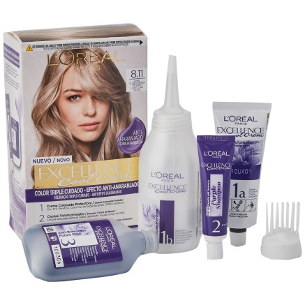 Permanente kleurcrème L'Oreal Make Up Excellence 8,11 Light Asblond 1