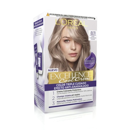Coloración Permanente en Crema L'Oreal Make Up Excellence 8,11 Rubio