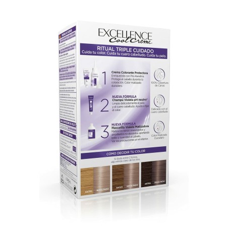 Dauerhafte Creme-Coloration L'Oreal Make Up Excellence 8,11 Helles Asc