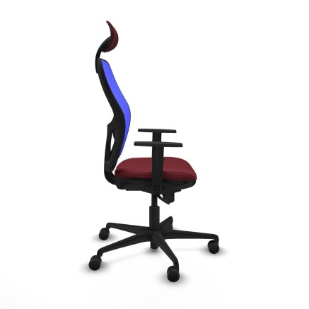 Office Chair with Headrest Jorquera Piqueras y Crespo 1D036N1 Maroon 2