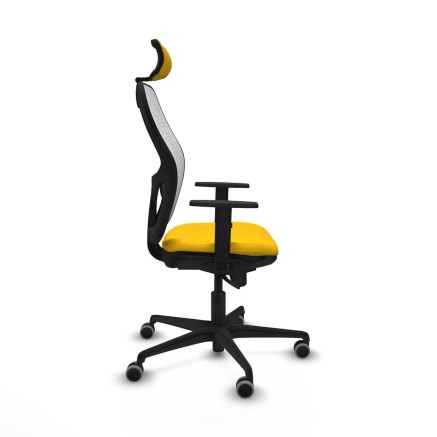 Chaise de Bureau avec Appui-tête Piqueras y Crespo 1D036G2 Jaune 2