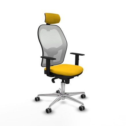 Chaise de Bureau avec Appui-tête Piqueras y Crespo 1D086G2 Jaune