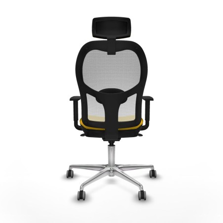 Sedia Ufficio con Poggiatesta Piqueras y Crespo 1D086G2 Giallo