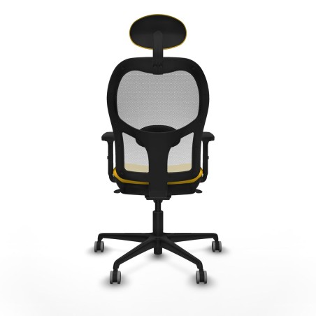 Sedia Ufficio con Poggiatesta Piqueras y Crespo 2D036G1 Giallo