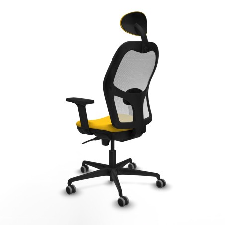 Sedia Ufficio con Poggiatesta Piqueras y Crespo 2D036G1 Giallo