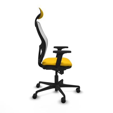 Sedia Ufficio con Poggiatesta Piqueras y Crespo 2D036N1 Giallo 2