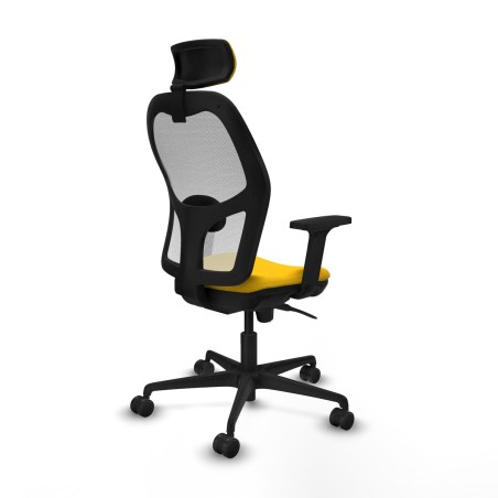 Sedia Ufficio con Poggiatesta Piqueras y Crespo 2D036N2 Giallo