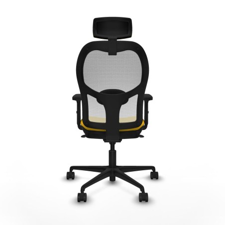 Sedia Ufficio con Poggiatesta Piqueras y Crespo 2D036N2 Giallo