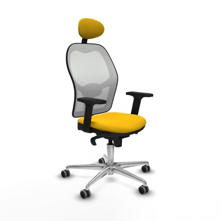 Chaise de Bureau avec Appui-tête Piqueras y Crespo 2D086G1 Jaune