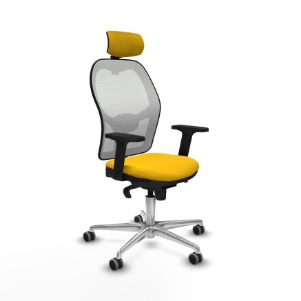 Chaise de Bureau avec Appui-tête Piqueras y Crespo 2D086G2 Jaune