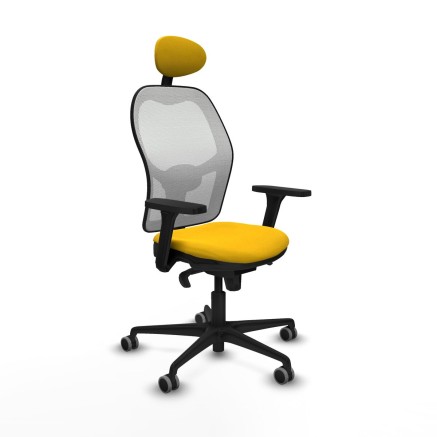 Chaise de Bureau avec Appui-tête Piqueras y Crespo 3D036G1 Jaune
