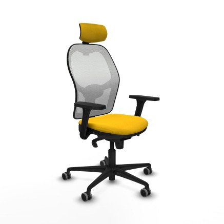 Chaise de Bureau avec Appui-tête Piqueras y Crespo 3D036G2 Jaune