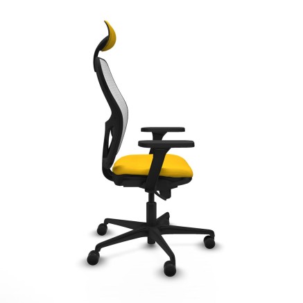 Office Chair with Headrest Piqueras y Crespo 3D036N1 Yellow 2