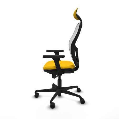 Chaise de Bureau avec Appui-tête Piqueras y Crespo 3D036N1 Jaune