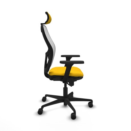 Office Chair with Headrest Piqueras y Crespo 3D036N2 Yellow 2