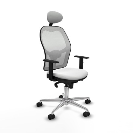 Sedia Ufficio con Poggiatesta Jorquera Piqueras y Crespo 1D086N1 Bianc