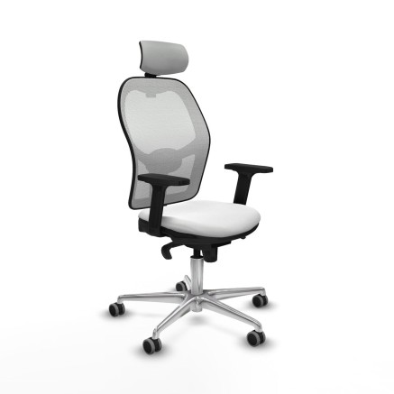 Sedia Ufficio con Poggiatesta Piqueras y Crespo 2D086G2 Bianco