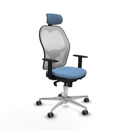 Sedia Ufficio con Poggiatesta Piqueras y Crespo 1D086G2 Blu cielo
