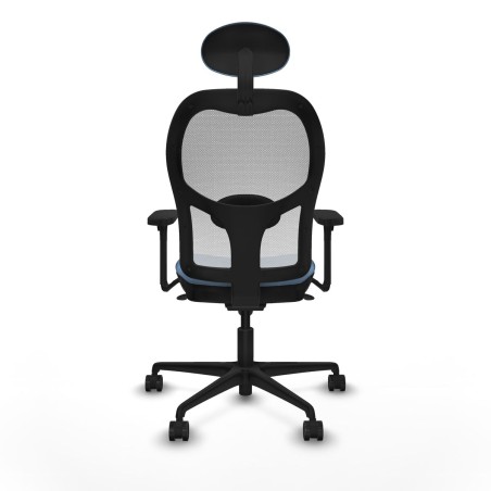 Sedia Ufficio con Poggiatesta Piqueras y Crespo 3D036N1 Blu cielo