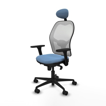 Sedia Ufficio con Poggiatesta Piqueras y Crespo 3D036N1 Blu cielo