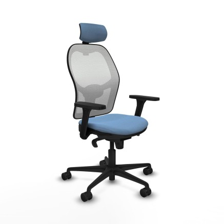 Sedia Ufficio con Poggiatesta Piqueras y Crespo 3D036N2 Blu cielo