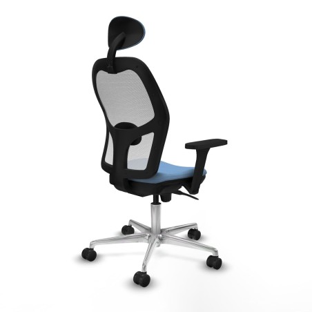 Sedia Ufficio con Poggiatesta Piqueras y Crespo 3D086N1 Blu cielo