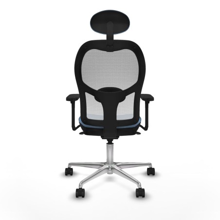 Sedia Ufficio con Poggiatesta Piqueras y Crespo 3D086N1 Blu cielo