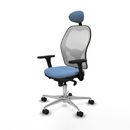 Sedia Ufficio con Poggiatesta Piqueras y Crespo 3D086N1 Blu cielo