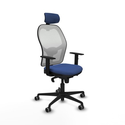 Sedia Ufficio con Poggiatesta Piqueras y Crespo 1D036G2 Blu Marino