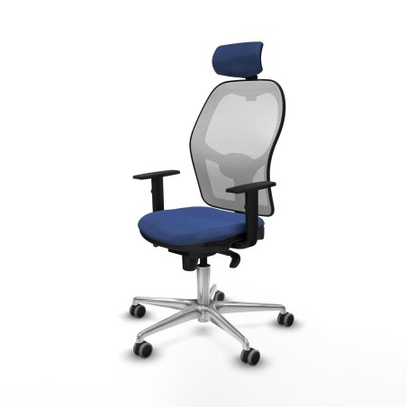 Office Chair with Headrest Piqueras y Crespo 1D086G2 Navy Blue